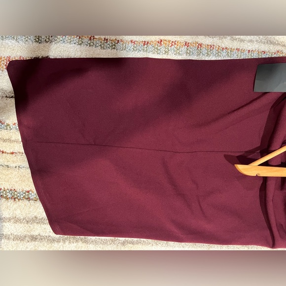 Lulus Burgundy Dress One Shoulder - Picture 6 of 11